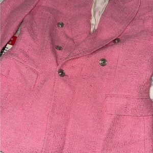 Zara Pink Double-Breasted Blazer
